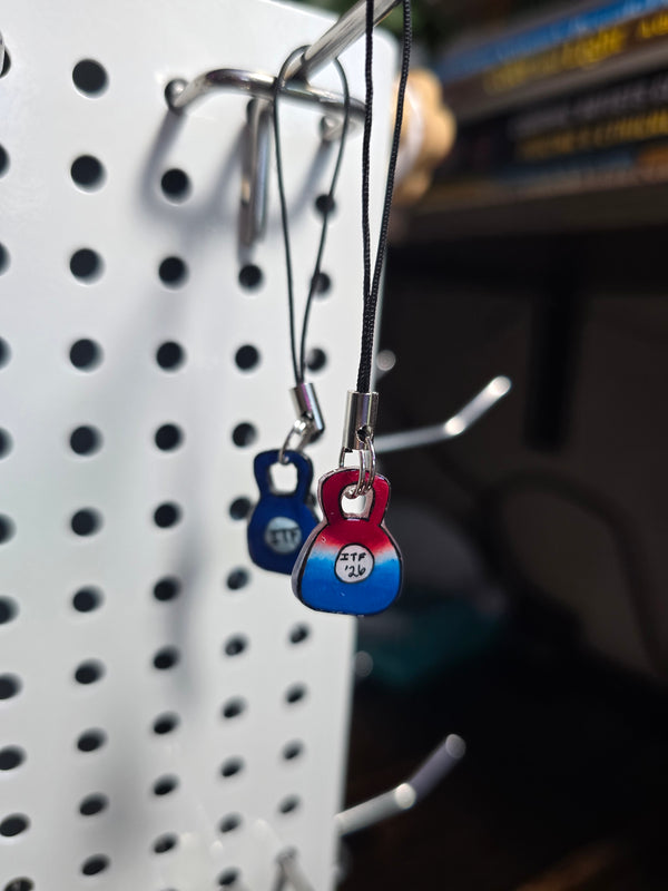 Kettlebell phone charm