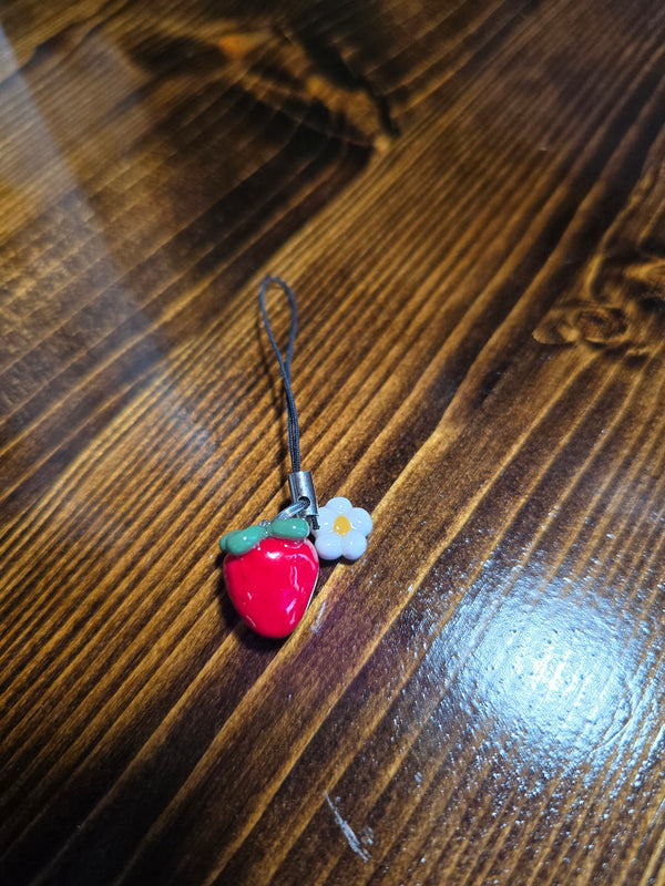 Strawberry + Bloom Phone charm
