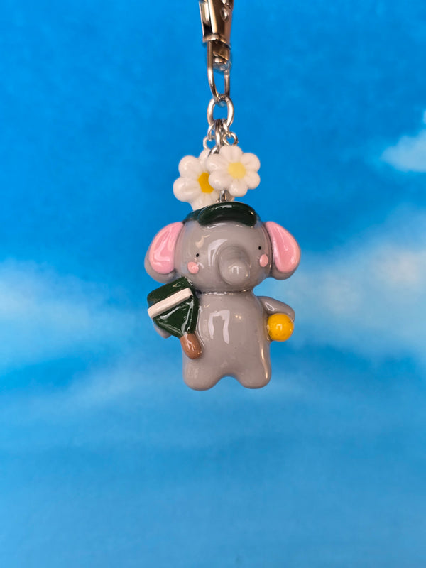 Pickleball Elephant Keychain