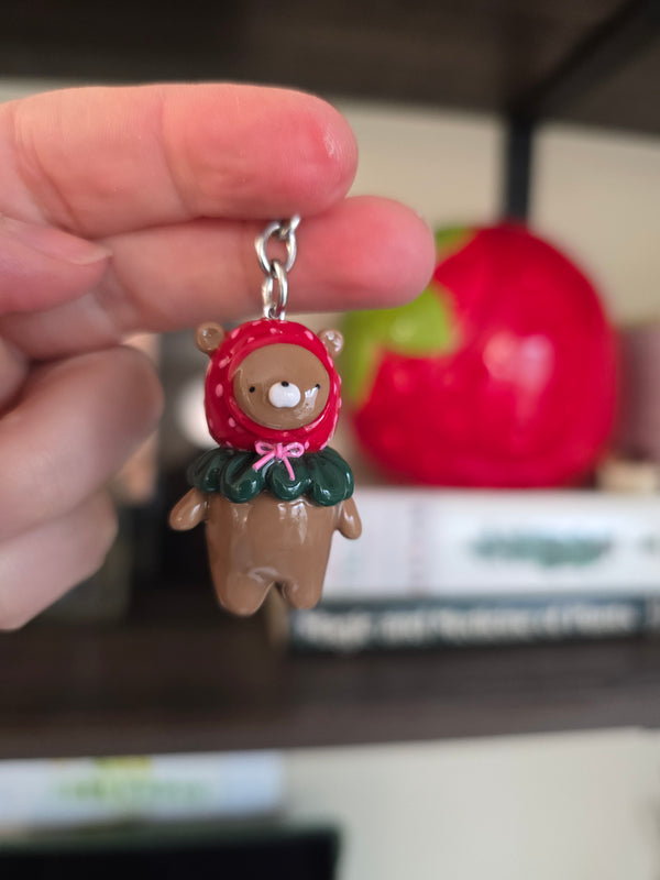 Strawberry Bear Keychain